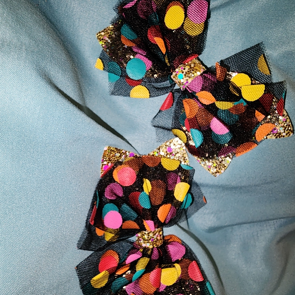 Colorful Polka Dot Hair Bows